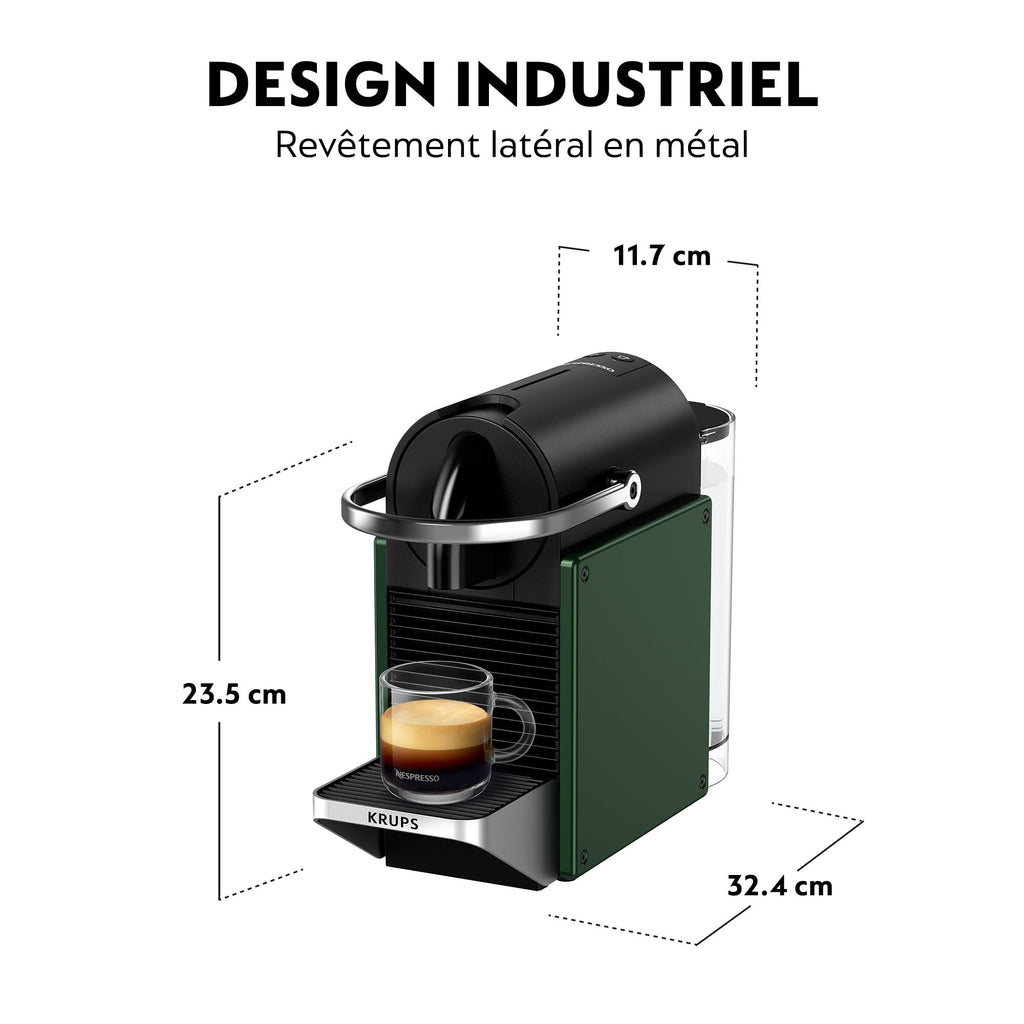 Lumero Pixie – Machine à Café à Capsules Compacte, Vert Foncé