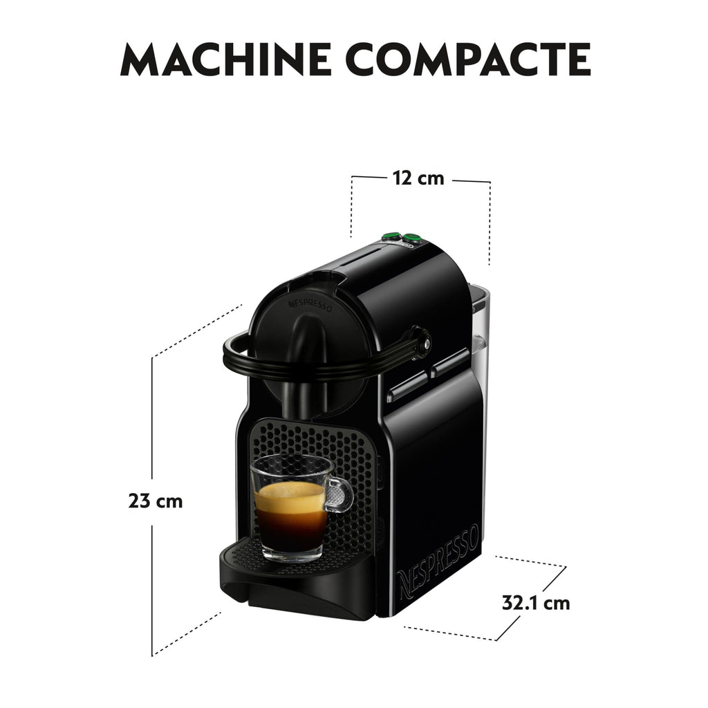 Lumero Inissia – Machine à Café à Capsules, Compacte, Noir