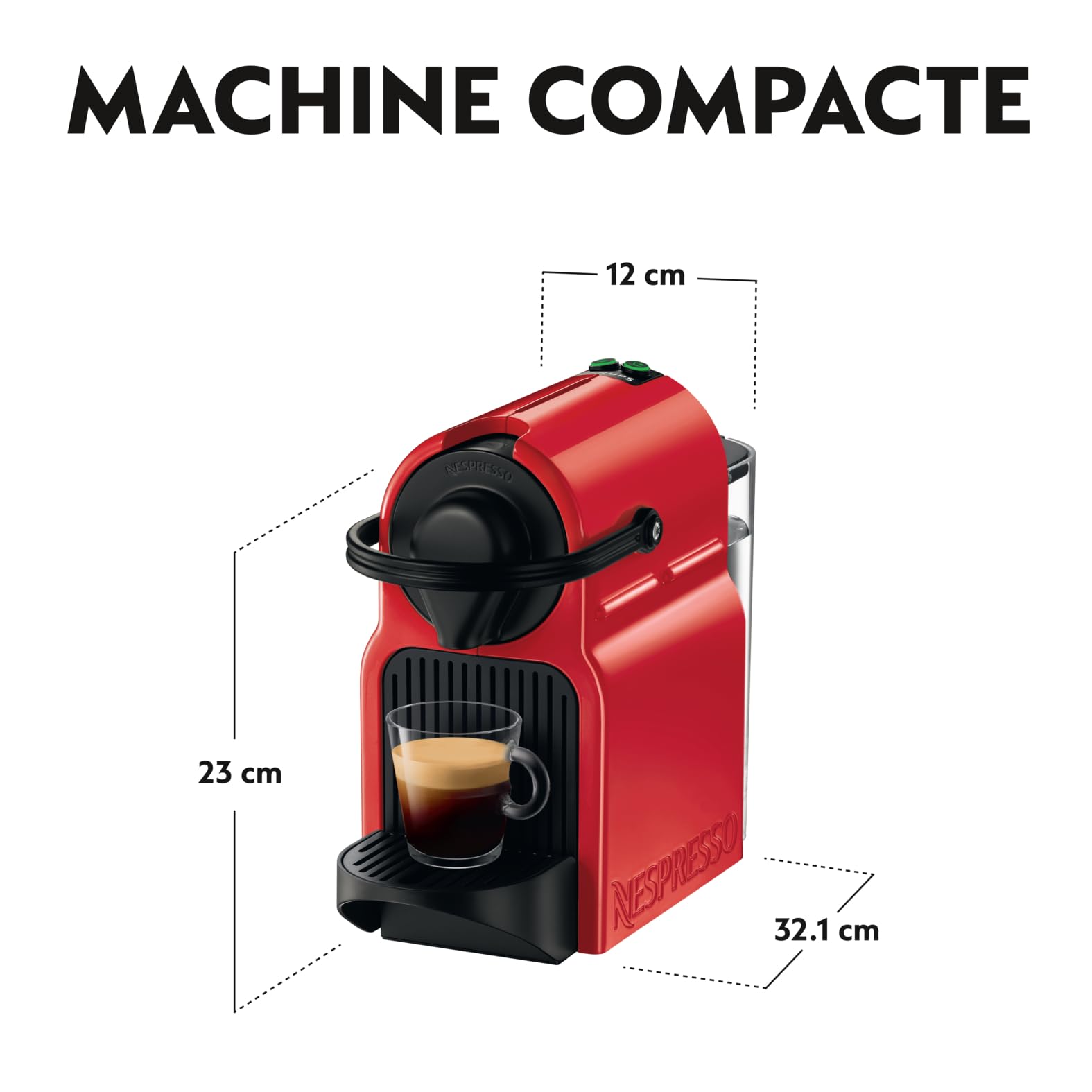 Lumero Inissia – Machine Espresso à Capsules, Rouge