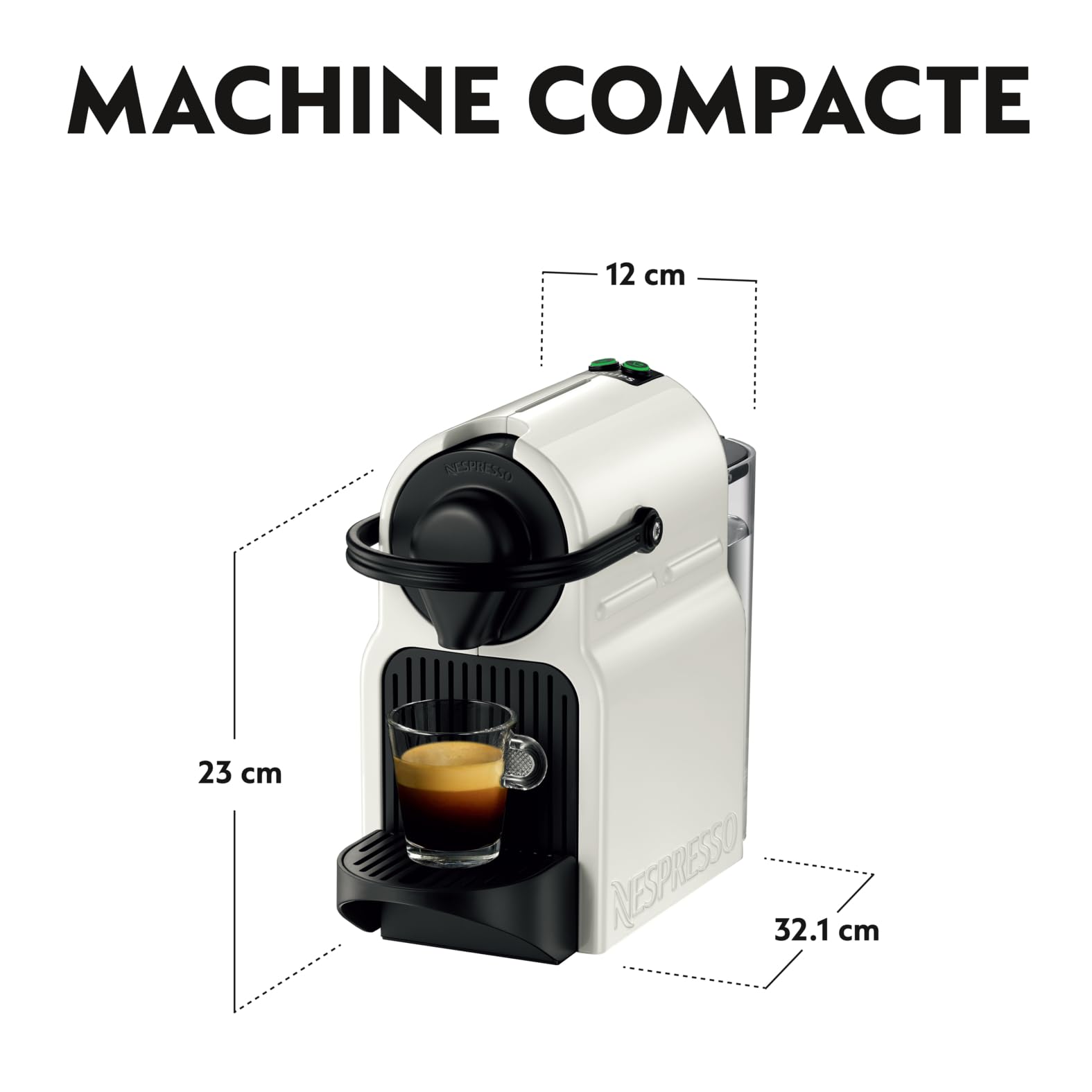 Lumero Inissia – Machine Espresso à Capsules, 19 Bars, Blanc