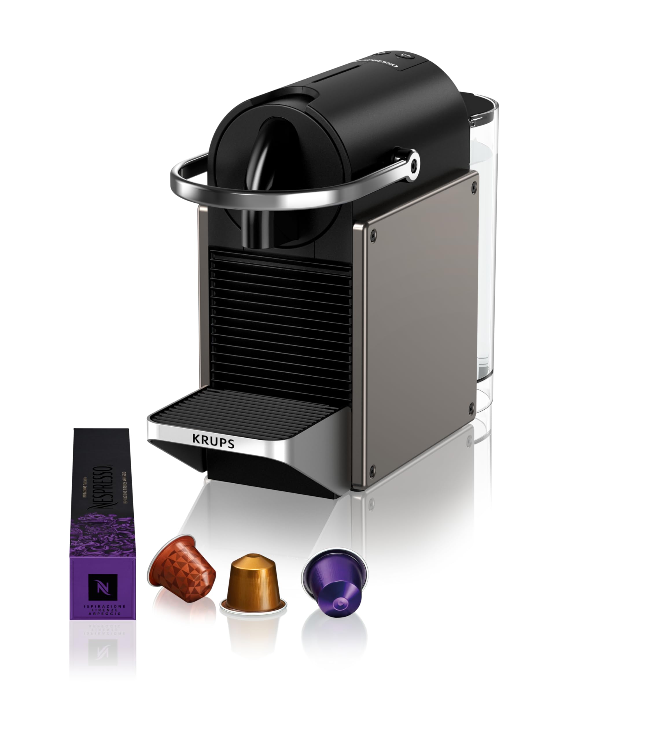 Lumero Pixie – Machine à Café à Capsules Compacte, Titane