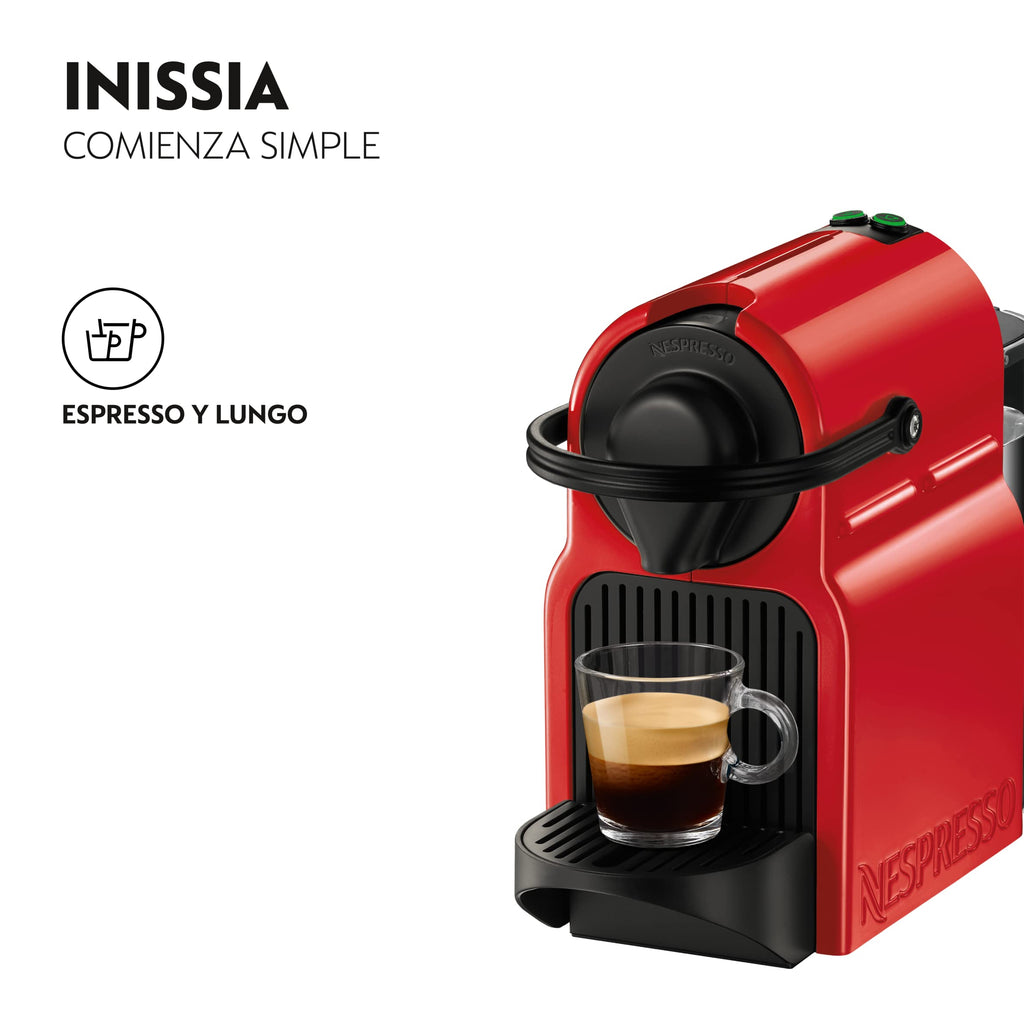 Lumero Inissia – Machine à Café à Capsules, Réservoir 0,7L, Rouge Rubis